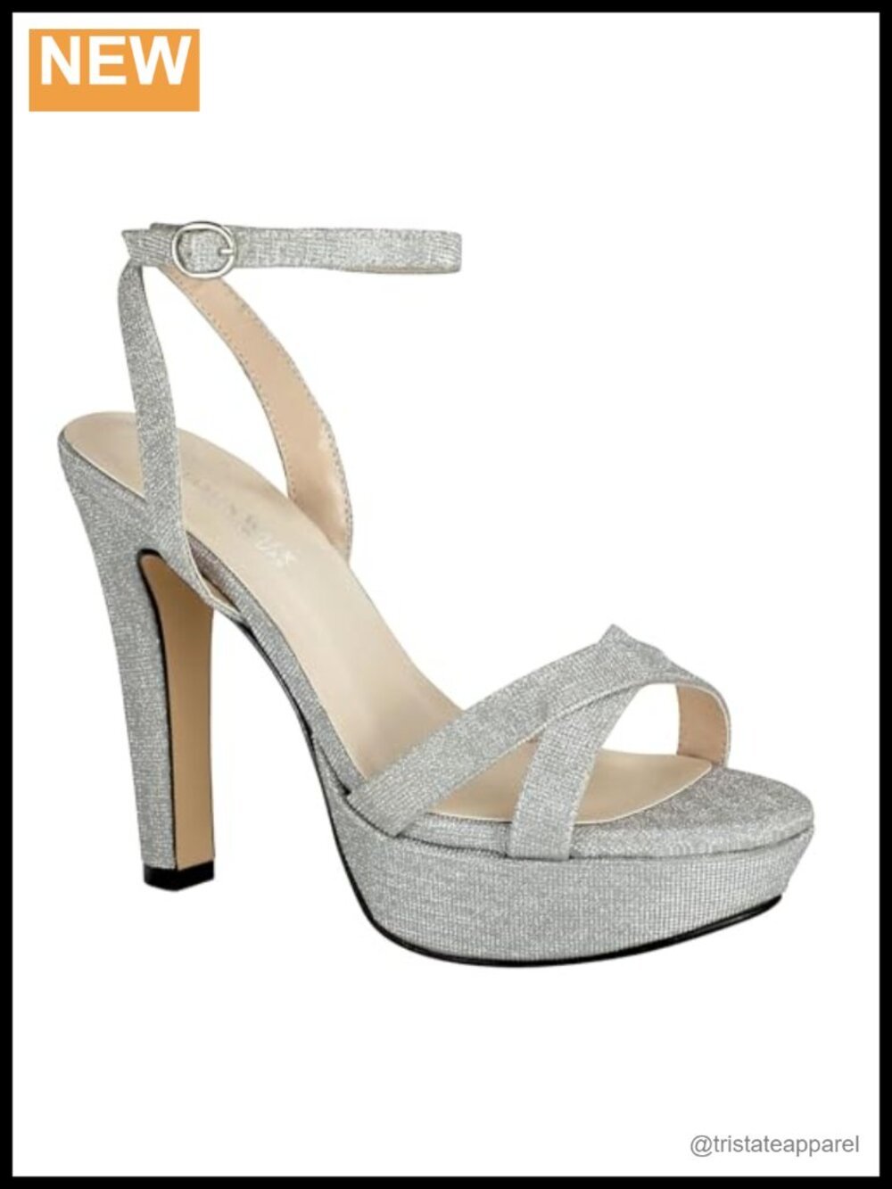 Platform Ankle Strap Sandal Faux Leather Block Heel Wedding